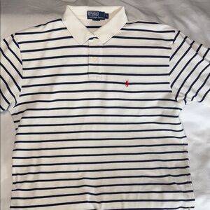 Polo by Ralph Lauren Men's Navy and White Striped Polo
